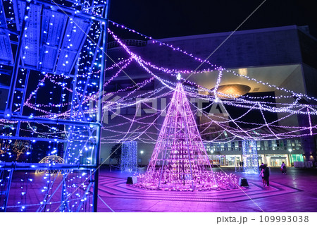 茨城県日立市　シビックホールのイルミネーション 109993038