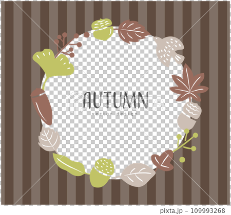 北欧風 秋の手描きフレーム 北欧風 秋の手描きフレーム 109993268