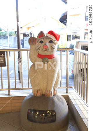 小田急線豪徳寺駅前にある招き猫 東京都世田谷区 小田急線豪徳寺駅前にある招き猫 東京都世田谷区 109993789