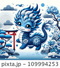 龍の絵が描かれた龍 109994253