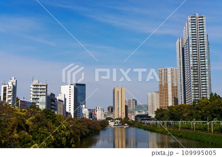 東京 外濠 牛込濠とその周辺の風景 東京 外濠 牛込濠とその周辺の風景 109995005