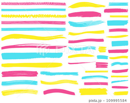 ブラシストローク45種セット　カラフル 109995584