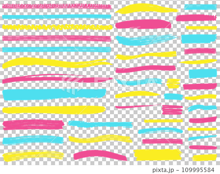 ブラシストローク45種セット　カラフル 109995584