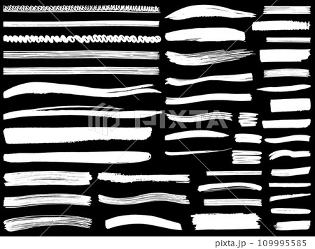 ブラシストローク45種セット　ホワイト 109995585