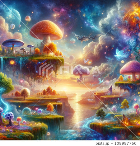 青い海に浮かぶ光の風景画 青い海に浮かぶ光の風景画 109997760