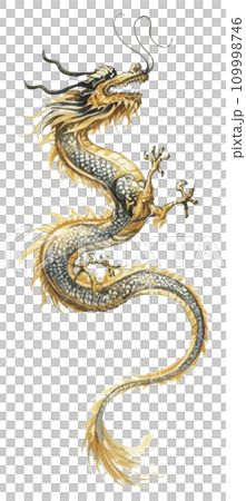 A cool illustration of a rising dragon with a hand-drawn touch A cool illustration of a rising dragon with a hand-drawn touch 109998746