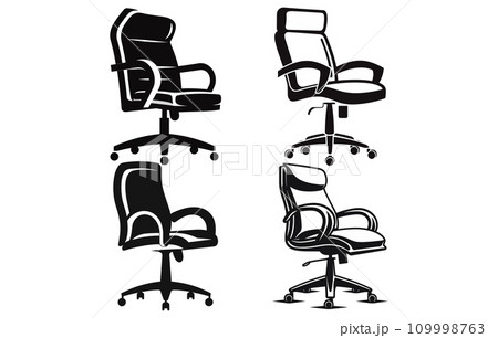 Desk chair vector illustration,Office chairs silhouettes vector illustration Desk chair vector illustration,Office chairs silhouettes vector illustration 109998763
