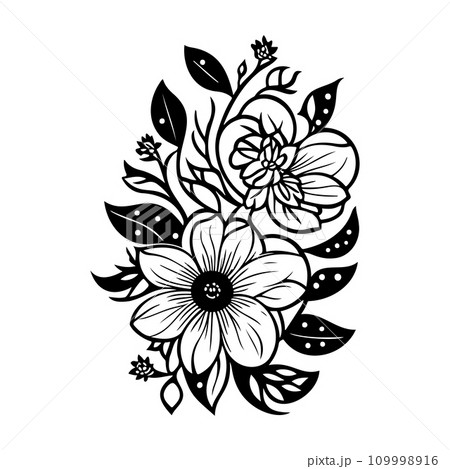 flower batik pattern Icon hand draw black colour logo symbol perfect. flower batik pattern Icon hand draw black colour logo symbol perfect. 109998916