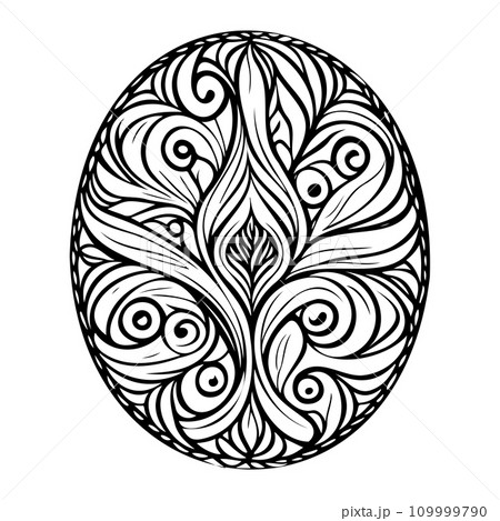 batik pattern ornament design black element illustration  109999790