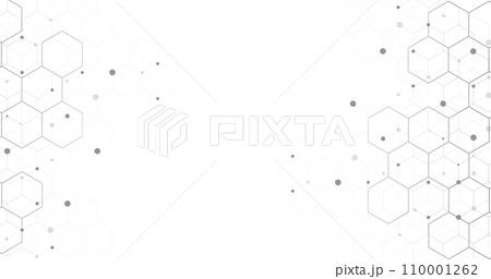 Hexagon geometric black on a white background. 110001262