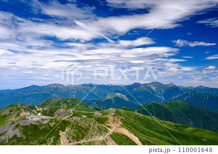 【夏の乗鞍岳】乗鞍岳から見た槍ヶ岳・穂高連峰_08 110001648