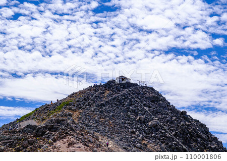 【夏の乗鞍岳】剣ヶ峰への登山道_04 110001806