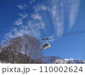 青空のゲレンデを往くロープウエイ 110002624