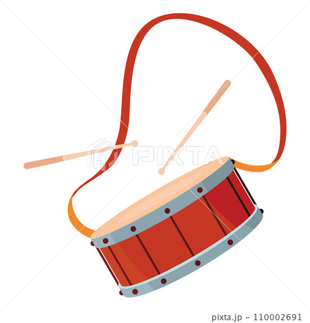 Drums and percussion vector flat illustrations isolated over white background, music instruments shop 110002691