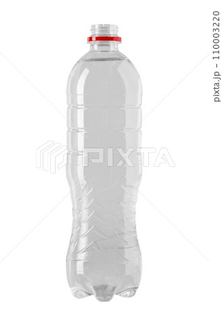 Plastic bottle of water isolated on a white background. Pure mineral water. Plastic bottle of water isolated on a white background. Pure mineral water. 110003220