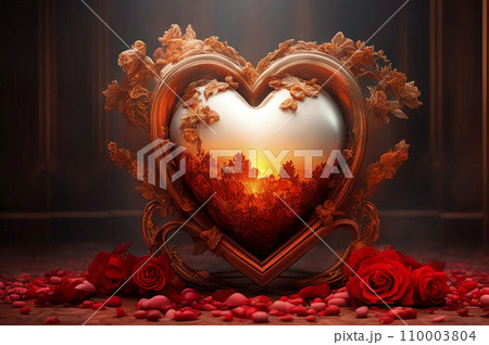 Love, valentine, colorful composition, symbolism and romance of love, February 14, Valentine's Day 110003804