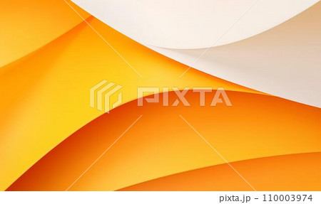 Abstract orange and yellow paper background. Minimal design. 3d render 110003974