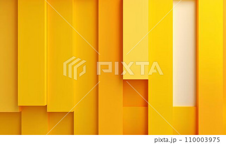 Abstract orange and yellow paper background. Minimal design. 3d render 110003975