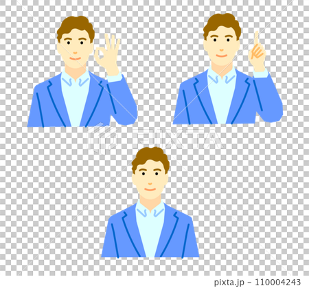 Young man icon giving an okay sign 110004243