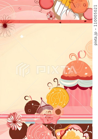 Colorful simple decoration illustration for party, birthday, baby shower, bridal shower, graduation, business event, grand opening, anniversary, holiday invitation draft and greetings card template. 110005021