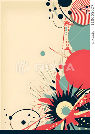 Colorful simple decoration illustration for party, birthday, baby shower, bridal shower, graduation, business event, grand opening, anniversary, holiday invitation draft and greetings card template. 110005027
