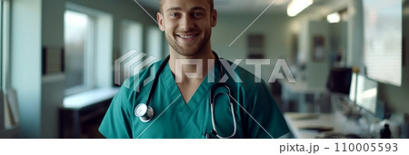 Young smiling doctor or nurse 110005593