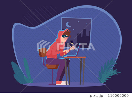 Hacker online thief working firewall hacking 110006000