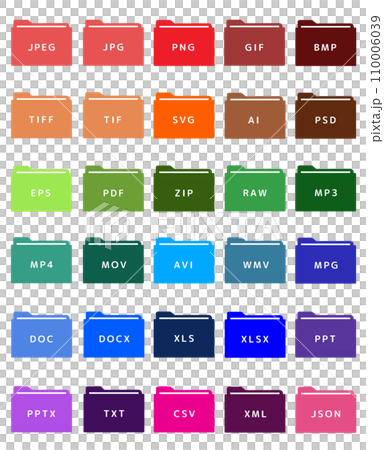 File extension icon set 30 types File extension icon set 30 types 110006039