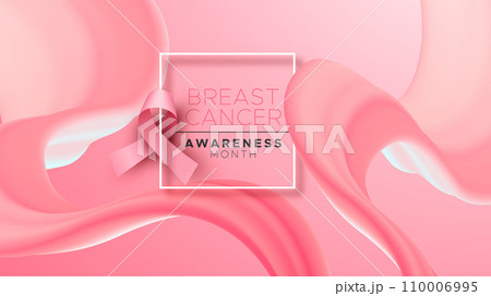 Breast Cancer awareness pink ribbon on abstract gradient card background Breast Cancer awareness pink ribbon on abstract gradient card background 110006995