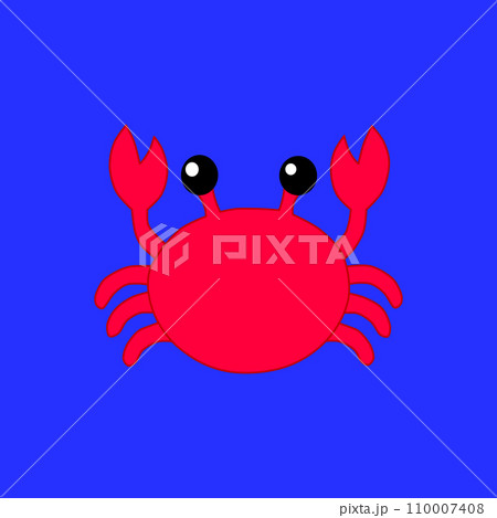 The crab on the blue background 110007408