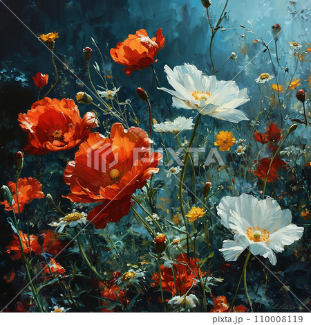 水面に浮かぶ花 110008119