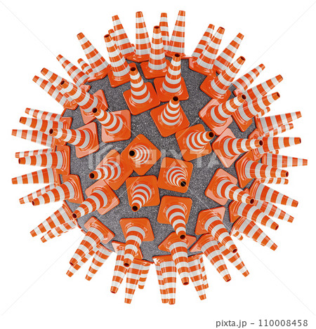Sphere from Traffic Cones, 3D rendering 110008458