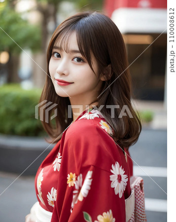 着物姿で微笑む港区女子「AI生成画像」 着物姿で微笑む港区女子「AI生成画像」 110008612