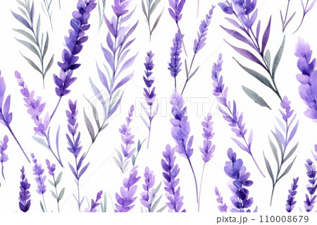 Seamless background with blooming lavender Seamless background with blooming lavender 110008679