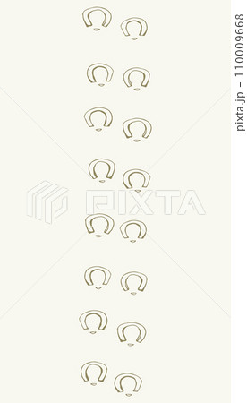 Horse foot print. Vector drawing 110009668