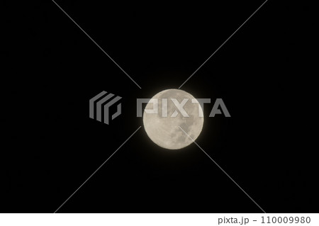 夜明け間近の十一月の満月、ビーバームーン 夜明け間近の十一月の満月、ビーバームーン 110009980