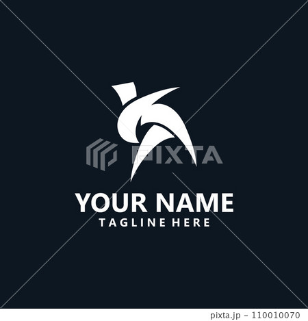 Minimalist AK Letter Logo, simple and Luxury Icon Vector business identity design Template Element 110010070