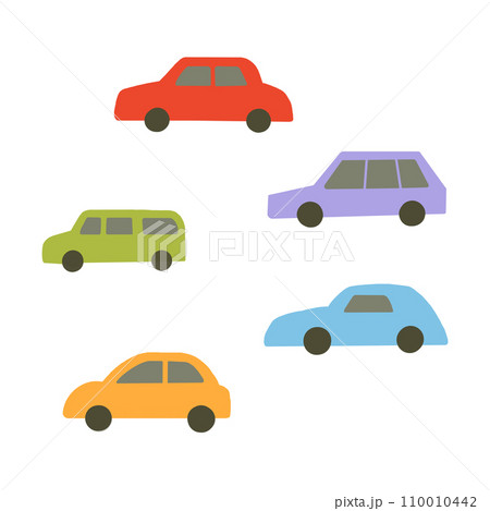 シンプルな車のイラストセット 110010442
