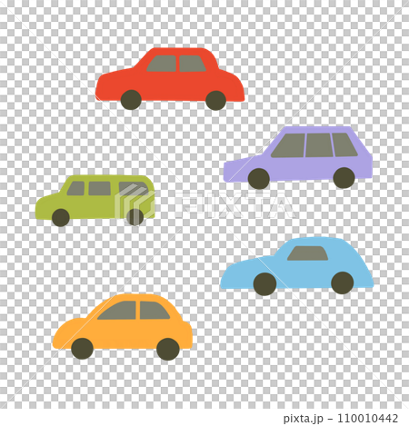 シンプルな車のイラストセット 110010442