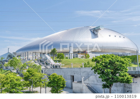 北海道札幌市 様々なイベントか行われる晴天の札幌ドーム 北海道札幌市 様々なイベントか行われる晴天の札幌ドーム 110013819