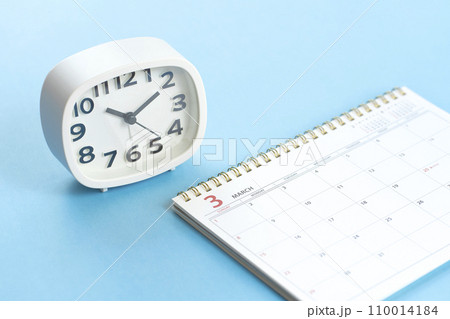 カレンダーと時計　3月 110014184