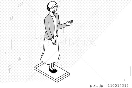DXのイメージ、ARで画面上に現れるカスタマーサービスの女性 110014313