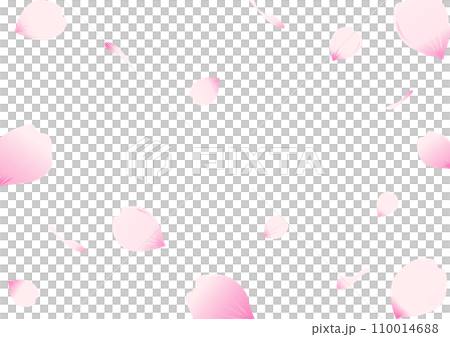 Cherry blossom frame with falling petals Cherry blossom frame with falling petals 110014688