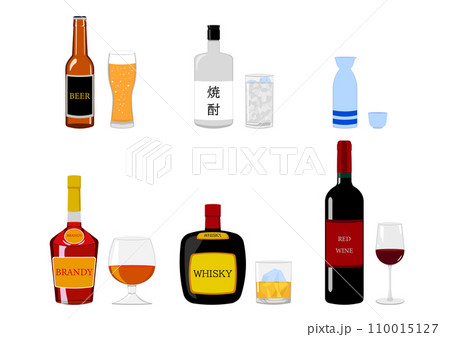 いろんな種類のお酒 110015127