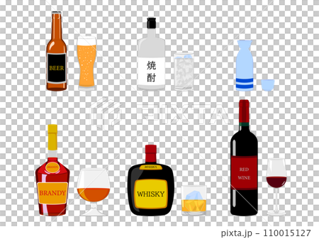いろんな種類のお酒 110015127
