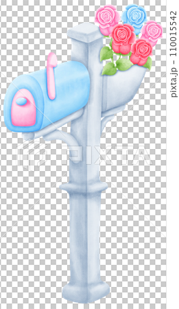 Watercolor Valentine Love Letter and mailbox Clipart Watercolor Valentine Love Letter and mailbox Clipart 110015542