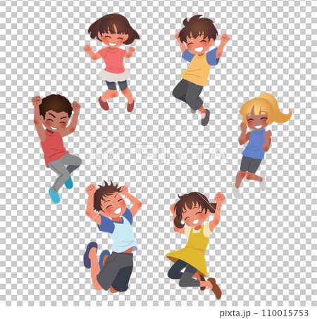 跳躍兒童的插圖 110015753