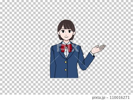 女學生微笑指導的插圖 110016271