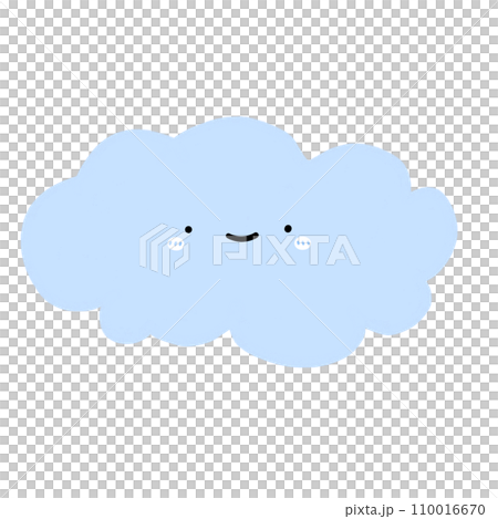 Cute Cloud Mascot Character Kawaii Cartoon Blue Cloud Cartoon illustration Cloud Hand Drawn Cute Cloud Weather Element Weather Drawing Cloud Emoji Cloud Emoticon Kawaii Cloud 110016670