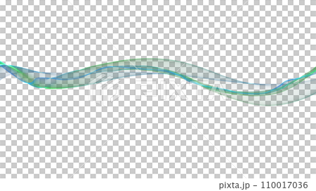 綠色/藍色波浪背景線黑色背景PowerPoint背景 110017036